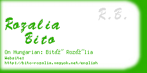 rozalia bito business card